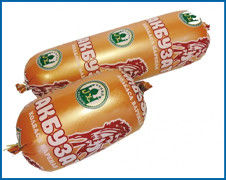 Druk op maat Wurst Hoes Plastic Rolls Instant Ham gerookt PVDC Dekking Bovenonder Thermische vorming