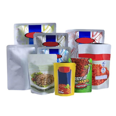 Food Pack Bag Plastic Custom Printed Coffee Bags Ziplock 40 Mic~250 Mic
