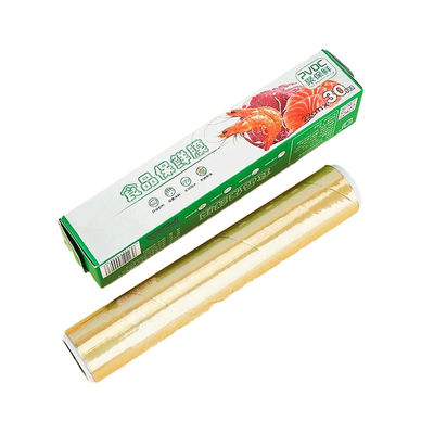 Goed Veilig 30cm*15m PVDC Food Cling Wrap Film Voor Sandwich 140 oC Interne temperatuur