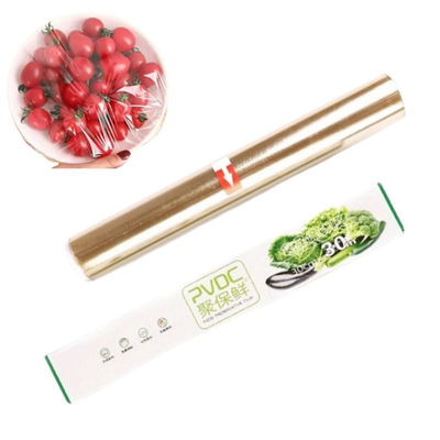 Goed Veilig 30cm*15m PVDC Food Cling Wrap Film Voor Sandwich 140 oC Interne temperatuur