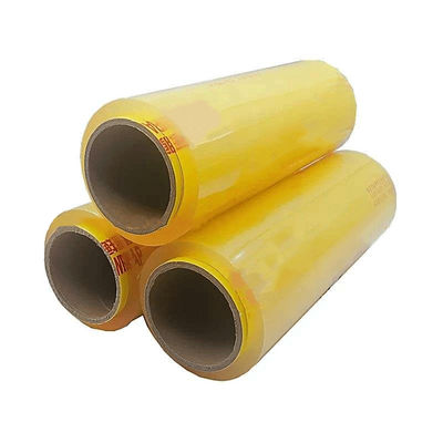 Huishoudelijke voedingsmiddelen Cling Wrap Plastic Film PVC / PVDC / PE / LDPE Cling Film Met Slide Cutter