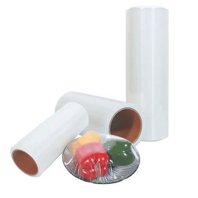PVDC Film Promotionele Transparante Cling Wrap Roll Vochtbestendige Met Slide Cutter Dispenser