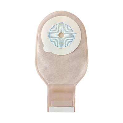 Medisch Eén stuk Ostomie zak Stoma zak Beige kleur Drainable 65mm Cut Eén stuk systeem Ostomie zak