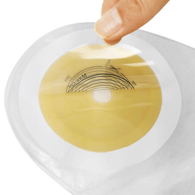 Transparante of beige colostomie-ostomiezak Plastic Hook Open / Close Bag Type