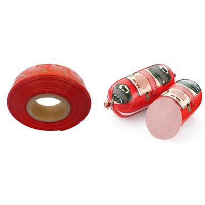 Gepersonaliseerde logo-afdruk Hoogbarrière PVDC Plastic Sausage Casing Film