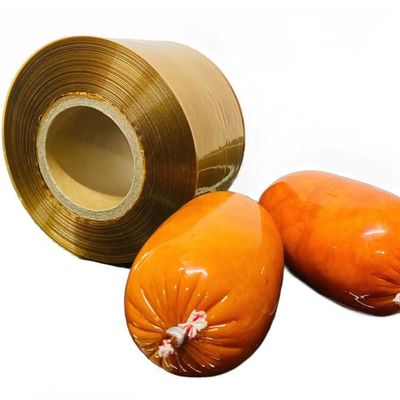 Kaliber 19 mm Kaliber 220 mm Geprinte kunstmatige worstkasten Plastic Food Packaging Film Nylon PA / PVDC